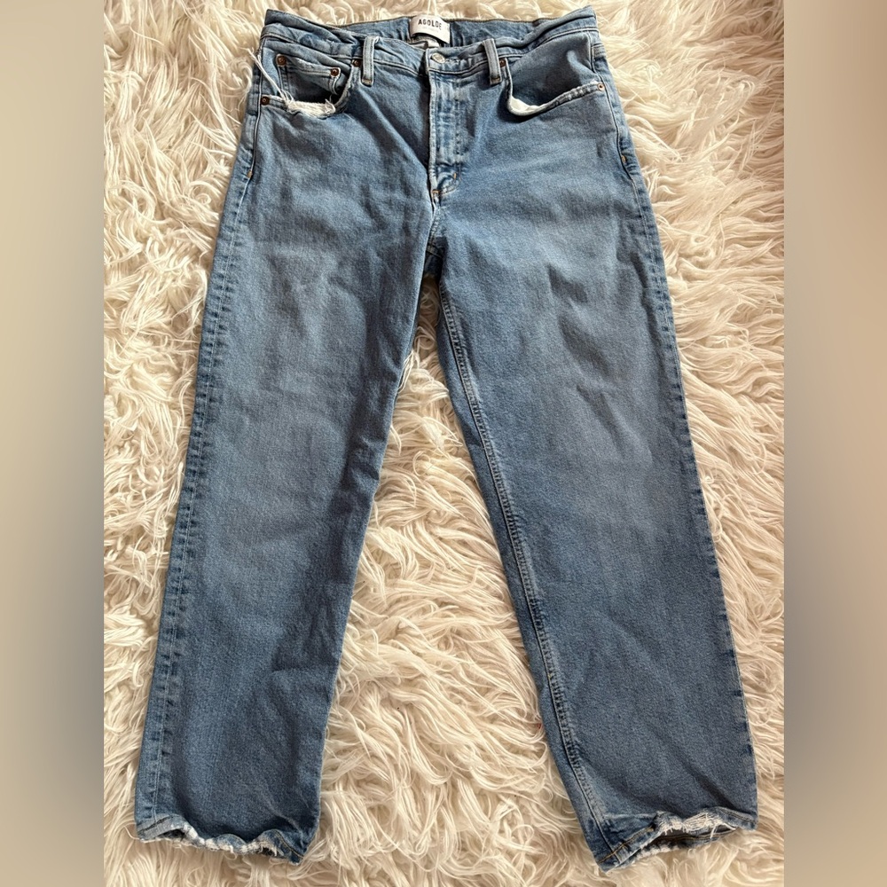 AGOLDE Kye Mid Rise Straight Crop Jeans Size 28